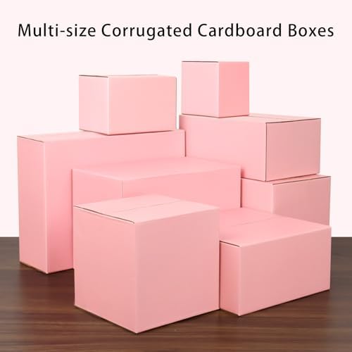 8x8x4 Pink Shipping Boxes, 30 Pack Mailing Boxes for Small Business, Corrugated Cardboard Boxes for Shipping, Packaging - Image 6