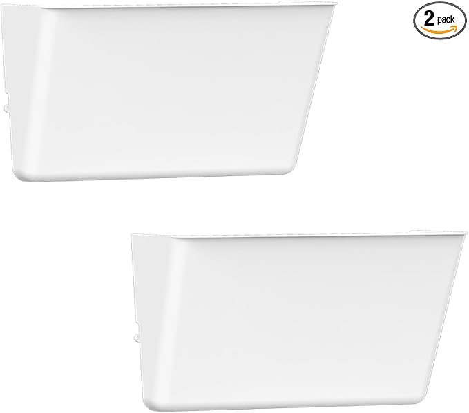 Gawerk Clear Acrylic Single Pocket, Plastic Hanging Wall Mount File Holder for Office Home (White, 2 Pack) by Gawerk