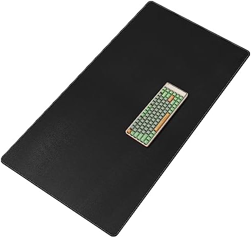 CENNBIE Leather Desk Pad Large, 47.2" x 27.5" Desk Mat Protector (Black) by CENNBIE