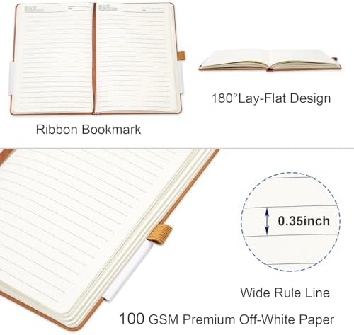 12 Pack Lined Journal Notebook - A5 Hardcover Notebooks 192 Pages, 100 GSM Thick Paper Journal, 8.3 x 5.7 inches, Journals for Writing, School Supplies, Office Supplies - Image 3