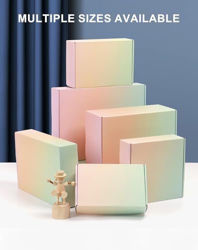 7x5x2 Inch Small Shipping Boxes, Pack of 50 Colored Cardboard Boxes, Cute Mailing Packaging Box for Gift - Image 5