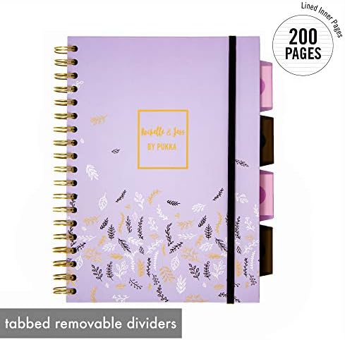 Pukka Pad 5 Subject Spiral Notebook 3-Pack - 200 Pages, 100 Sheets of 80GSM Paper with Repositionable Dividers & Perforated Edges for Office Planning & Organization - B5-7 X 10, Rochelle & Jess - Image 4