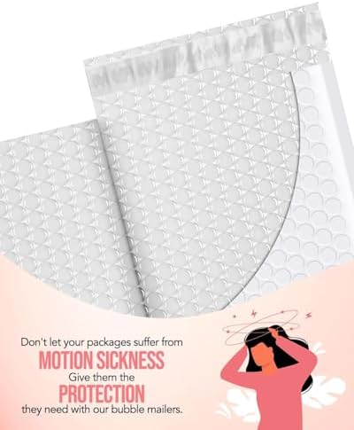 GSSUSA White Bubble Mailers 6x10" 600 Pack Padded Envelopes Self Seal - Image 4