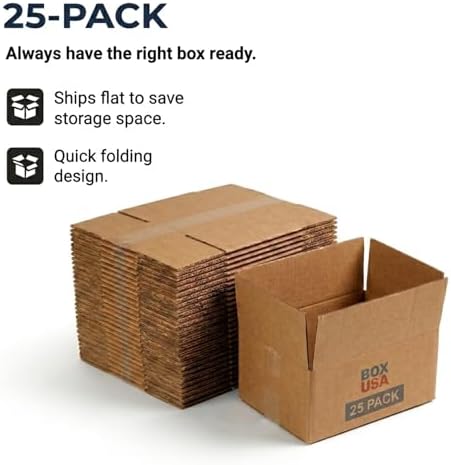 BOX USA Shipping Boxes Medium 12"L x 9"W x 4"H 25-Pack - Corrugated Cardboard Box for Moving, Mailing, Packing, Packaging and Storage - Image 7