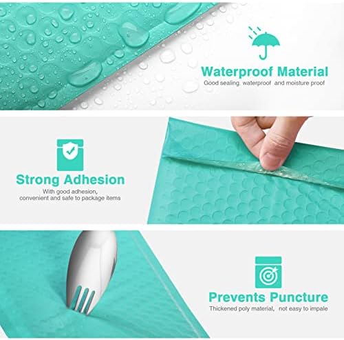 Metronic Bubble Mailers 6x10 Inch 100 Pack Teal Padded Envelopes - Image 3