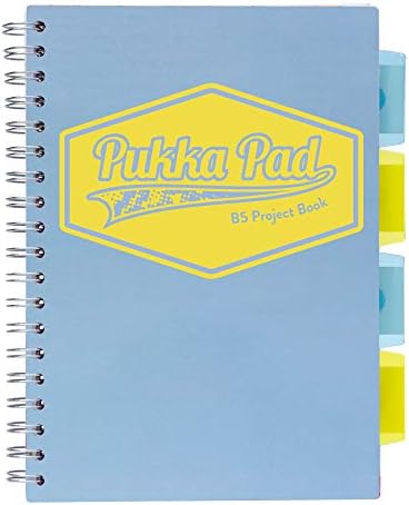 Pukka Pad 5 Subject Spiral Notebook 3-Pack - 200 Pages, 100 Sheets of 80GSM Paper with Repositionable Dividers & Perforated Edges for School & Office Planning & Organization - B5-7 X 10, Pastel - Image 7