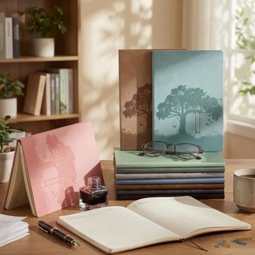 TaoBary A5 PU Leather Journals Bulk Colorful Tree Journal Notebook Soft Leather Cover Lined Ruled Writing Notebook for Back to School Office Group Team Volunteer(Assorted Colors,48 Pcs) - Image 6