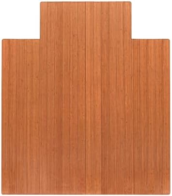 Anji Mountain 52" x 44" Bamboo Office Chair Mat for Carpet & Hardwood Floor - Image 2