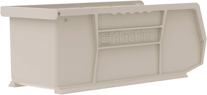 Akro-Mils 30224 AkroBins Plastic Storage Bins, 11"x 4"x 4", Stone, 12-Pack | Space-Saving Stackable Bins for Garage, Pantry, Craft Organization - Image 9
