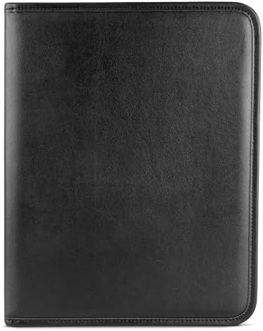 Samsill Professional Padfolio - Faux Leather Portfolio Folder for Men and Women, Leather Padfolio with 8.5 x 11 Writing Pad, Resume Portfolio Folder, Functional Business Portfolio for Meetings and Interviews, Black - Image 2