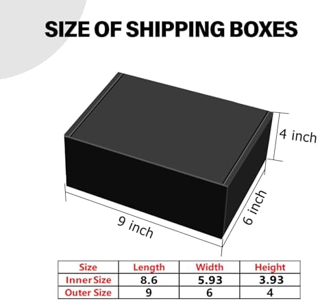BoShahai 30 Pack 9x6x4 inch Black Shipping Boxes, Corrugated Cardboard - Image 2
