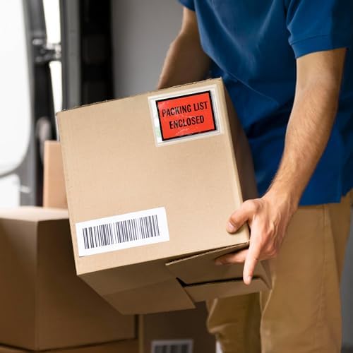 ABC PACK & SUPPLY Packing List Envelopes, Clear with Red Face Packing List Enclosed, 7 x 5 Inch, Self Seal Shipping Document Pouches 2 Mil Polyethylene, Pack of 1000 - Image 7