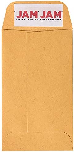 JAM PAPER #3 Coin Business Commercial Envelopes with Peel and Seal Closure - 2 1/2 x 4 1/4 - Brown Kraft Manila - Bulk 500/Carton - Image 2