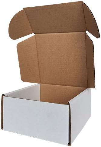 ROTCH 50 Pack 4x4x2'' Small Shipping Boxes, Corrugated Cardboard Mailers, White (M442-E-W) by ROTCH