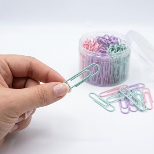 Colored Jumbo Paper Clips, 300pcs 2 Inch (50 mm) Paper Clip Paperclips Colorful Clips for Paperwork Ideal for Home, School and Office Use Colored (Macaron, 2 Inch (Pack of 6)) - Image 3