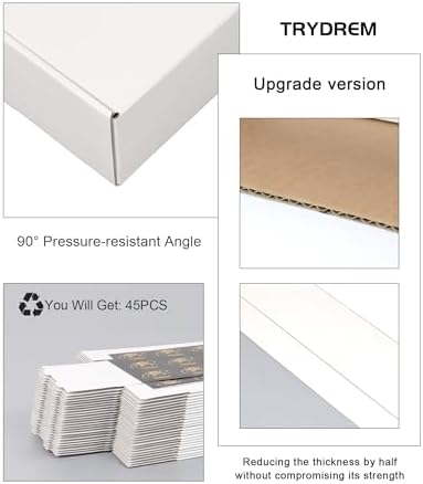 White Shipping Boxes 9x6x2 Inch, Set of 45, Corrugated Cardboard Boxes, Mailer Packaging Boxes for Small Business Gift Literature Shipping - Image 3