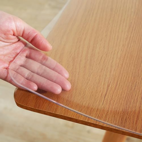 Warmstar Clear Table Protector 2mm Thick, 40x66Inch Clear Table Cover Protector, Plastic Table Cover, Clear Desk Mat Desk Pad, Desk Protector Mat for Coffee Table, Writing Desk, Dining Room by Warmstar