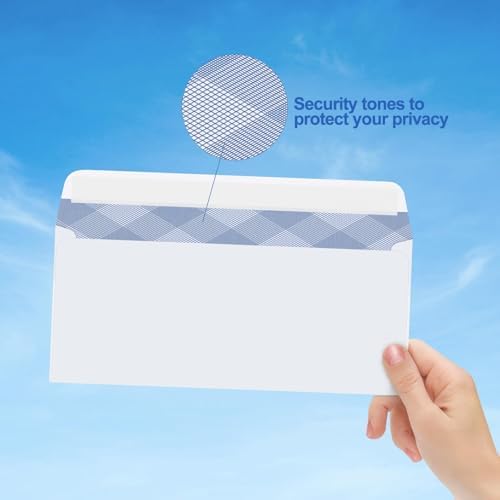 PANDRI 1000 Pack #10 Windowless Self-Seal Envelopes, Security Tinted - Image 5
