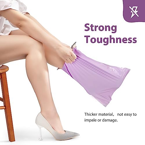 Fuxury 500 Pcs Poly Mailers 14.5x19 Inch, Bulk Shipping Bags for Clothing, Strong Adhesive Shipping Envelopes for Small Business Suppliers,Waterproof Mailers Poly Bags Mailing Envelopes Purple - Image 5