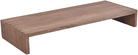 KIRIGEN Wood Monitor Stand Riser for Desk, 23.23 Inch, Brown 59-DBR | Desktop Workspace Platforms Stand Fully Assembled for Monitors, Laptops, Small TVs, or Printers for Home Office by KIRIGEN