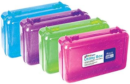BAZIC PRODUCTS Glitter Multipurpose Pencil Box, Stackable, 24-Case by BAZICProducts