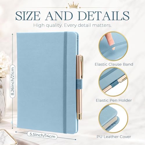 Laumoi 28 Pack A5 PU Leather Lined Notebook Journal, Elegant Color,Simple - Image 2