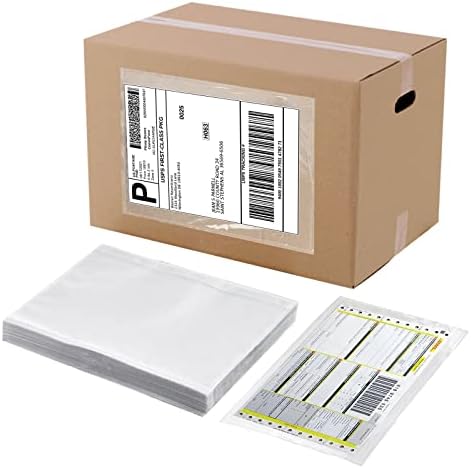 RyhamPaper Packing List Envelopes, Clear 6” x 9” Self Adhesive Shipping Labels Envelope Pouches (200 PCS) by RyhamPaper