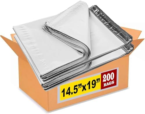 iMBAPrice Poly Mailers 14.5 x 19 Inch #6, White, 200-Pack by iMBAPrice