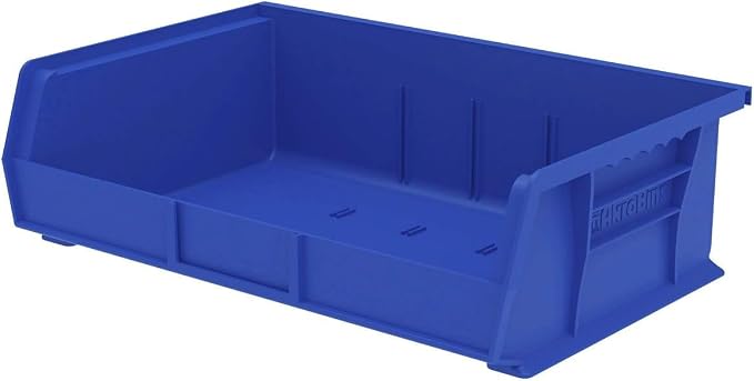 Akro-Mils 30255 AkroBins Plastic Storage Bins, 11"x16"x5", Blue, 6-Pack | Space-Saving Stackable Bins for Garage, Pantry, Craft Organization - Image 12