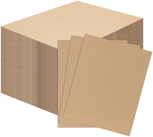 RLAVBL 100 Pack 11x14 Corrugated Cardboard Sheets, Flat Cardboard Inserts for Shipping, Mailing, Packing, DIY Crafts by RLAVBL