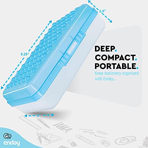 Enday (24 Pack) Plastic Pencil Box Large Capacity Pencil Boxes – Assorted colors, pencil box Plastic Pencil Case Office Supplies Storage Organizer Box - Image 4