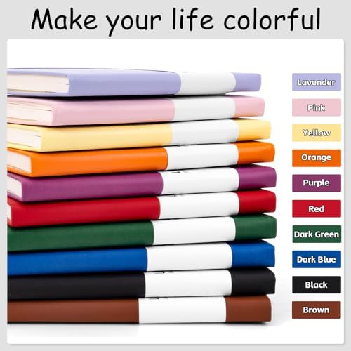 Dynta 20 Pack Hardcover Leather Journal, A5 College Ruled Notebooks - Image 6