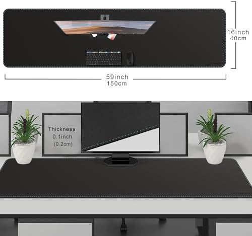 CENNBIE Leather Desk Mat Protector, 59" x 16"Desk Mat on top of desks - Image 2