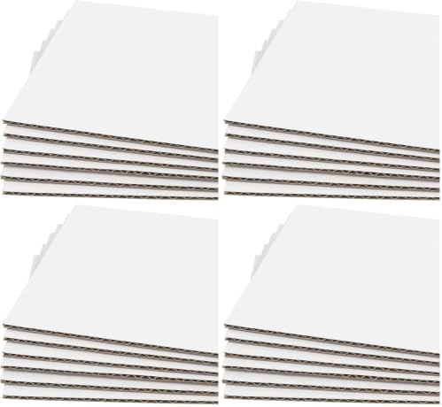 Golden State Art 200 Pack 10x10 Corrugated Cardboard Sheets, 1/8" Thick by GoldenStateArt