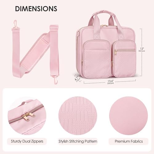 3 Ring Zipper Binder, 2 Inch Ring Binder Organizer Bag with Strap - Image 4