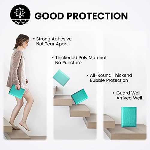 Fuxury Bubble Mailers Bulk 6x10“ 3000 Pack Teal Padded Envelopes - Image 4