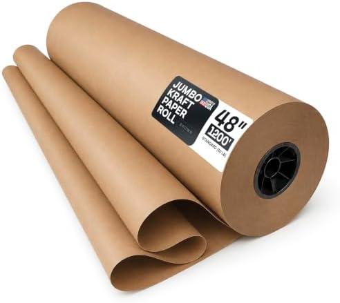Brown Kraft Paper Roll, 48" x 14400" (1200 feet) - USA-Made, IDL Packaging by IDLPackaging