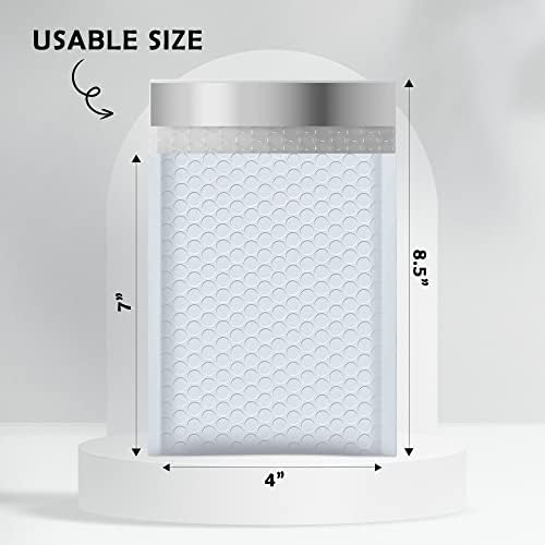 Yens Bulk White Poly Bubble Mailers 4x8 500 Pack Usable 4x7 - Image 2