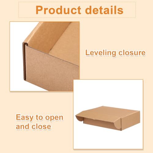 Qilery 100 Pcs 7.87 x 5.51 x 1.57" Shipping Boxes Corrugated Cardboard Box - Image 3