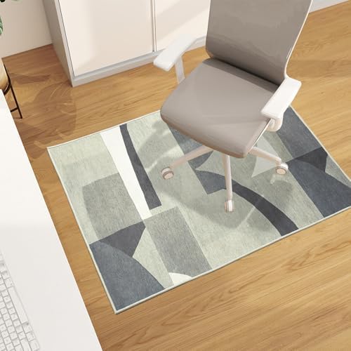 Office Chair Mat for Hardwood Floor, 48"x36" Easy Glide Computer Desk Mat Protector for Rolling Chair Under Desk Rug Nonslip Backing, Machine Wash (Modern) by CHAKME