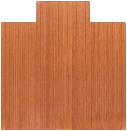 Anji Mountain 57" x 55" Bamboo Office Chair Mat for Carpet & Hardwood Floor - Image 2