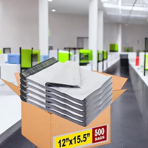 iMBAPrice 500 - 12 x 15.5 Premium Matte Finish White Poly Mailers Envelopes Bags (iMBA-5PM-500) - Image 5