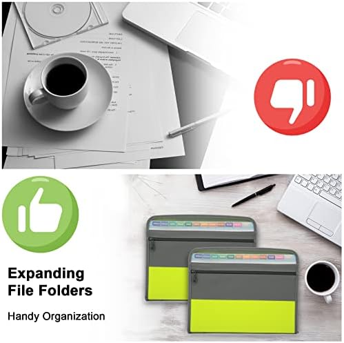 NAFY Expanding File Folders, 13 Pockets Document Organizer with Zipper, A4 Letter Size Portable Accordion Expanding File Folders with Multicolor Labels for Home Office School Supplies (Mix 4 Color) - Image 6