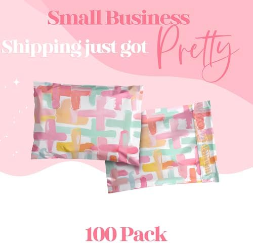 Pretty Package Store Poly Mailers 6x9, Pastel Cross, 100 Pack - Image 2