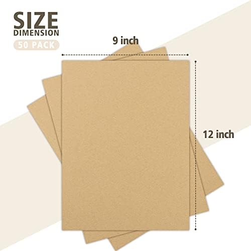 Golden State Art 50 Pack 9x12 Corrugated Cardboard Sheets 1/8" Flat Inserts - Image 2