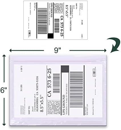Packing List Pouches, Shipping Label Envelopes Clear Adhesive Top Loading Packing List (6" x 9" - 100 Pcs) - Image 2