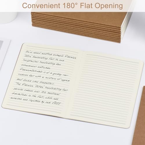 ZCZN 5 Pack A5 Kraft Notebooks Bulk, 8.15x5.5 Inches Lined Paper Journaling Notebooks, Notebooks for Work, Composition Notebooks for School, Journal Notebooks for Office, 60 Pages - Image 5