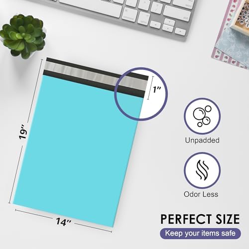Teal Poly Mailers 14.5x19, Self Seal Shipping & Mailing Bags, 500 Pack Bulk - Image 2
