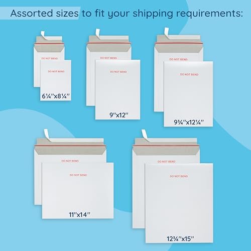 Blue Summit Supplies 50 6.25" x 8.25" Rigid Mailers, Self Seal, Do Not Bend - Image 6