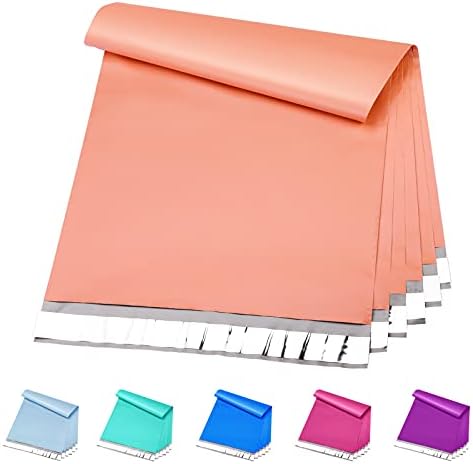 Metronic Poly Mailers 12x15.5 200 Pack Self-Seal Shipping Bags, Peach Pink by METRONIC